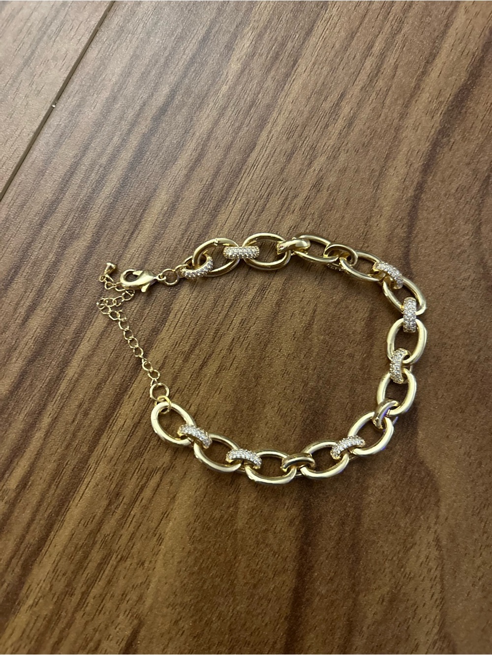Gold Pavé Link Chain Bracelet - Women Jewelry